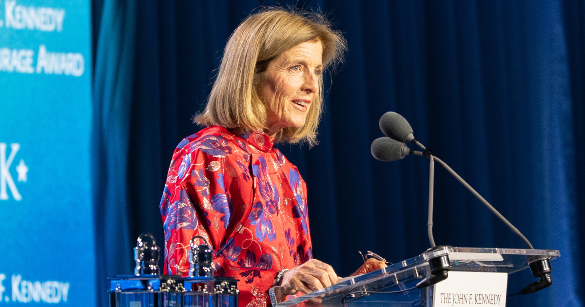 Caroline Kennedy na Biblioteca e Museu Presidencial John F. Kennedy em Boston em 31 de maio de 2026.