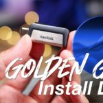 Imagem do recurso Golden Gate Install Drive mostrando uma unidade USB SanDisk