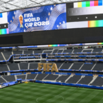 The fully installed grass pitch is seen at Los Angeles Stadium (temporarily renamed from SoFi Stadium) ahead of the 2026 FIFA World Cup in Los Angeles on June 7, 2026.