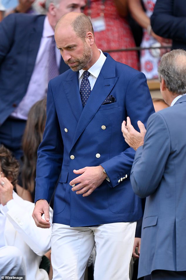 Príncipe William comparece ao dia 14 do Campeonato de Tênis de Wimbledon em 2025