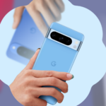 Google Pixel 10 Pro sentado em uma fonte