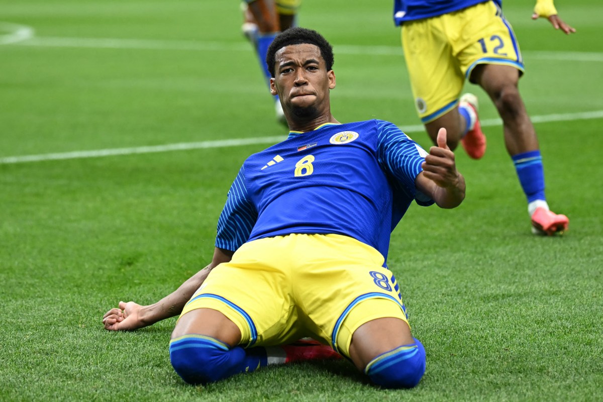 MONTERREY, MEXICO - JUNE 14: Viktor Gyokeres of Sweden celebrates after scoring his team's third goal during the FIFA World Cup 2026 Group F match between Sweden and Tunisia at Monterrey Stadium on June 14, 2026 in Monterrey, Mexico. (Photo by Alfredo Lopez/Jam Media/Getty Images)