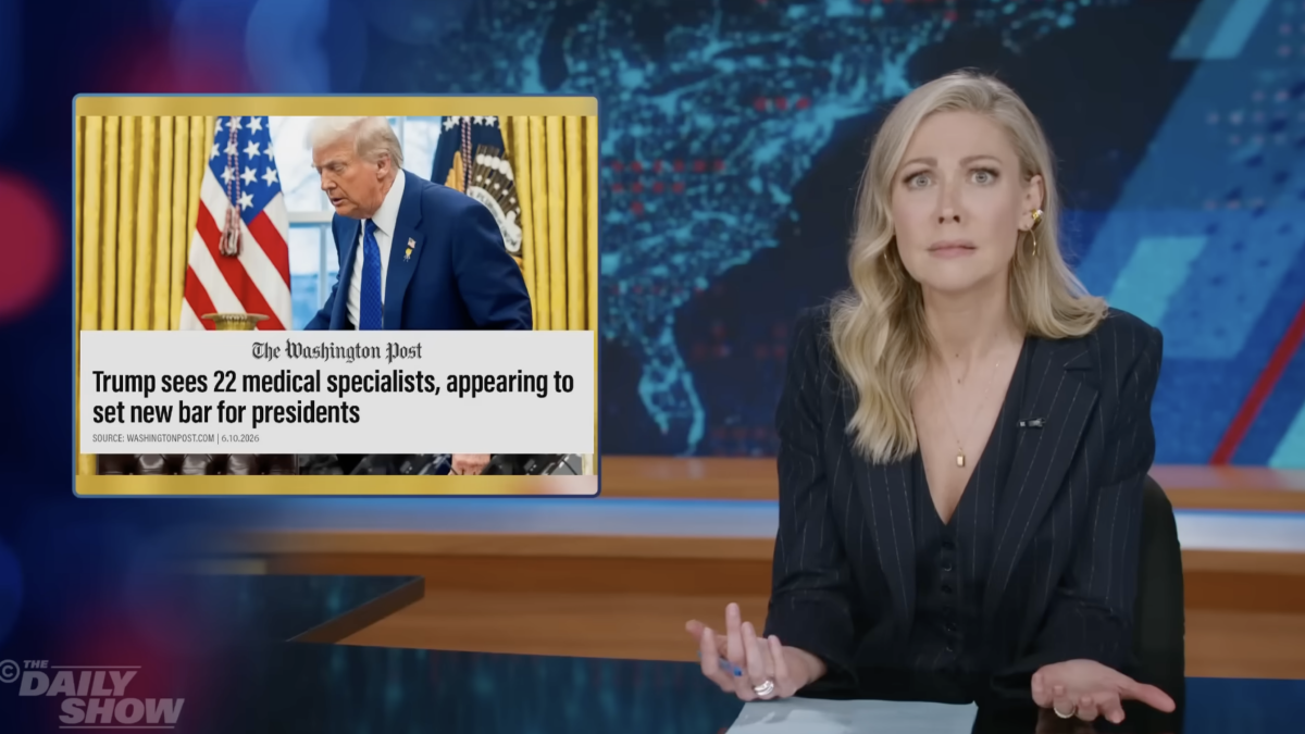 Daily Shows Desi Lydic tem uma resposta brutal ao fato de Trump ter consultado 22 médicos especialistas
