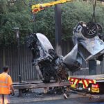 Dois adolescentes morreram e três homens foram presos após um suposto acidente de atropelamento na A13 que viu um Volkswagen Golf pegar fogo (foto)