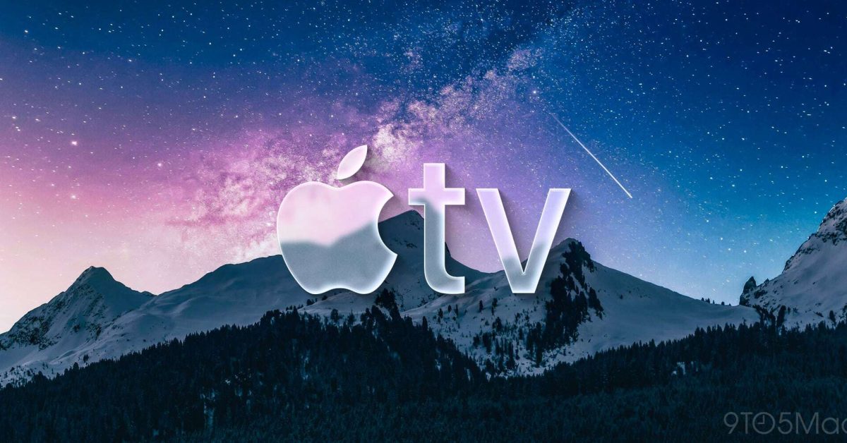 Eddy Cue diz que 'melhor e mais' está chegando à Apple TV | Logotipo visto contra um cenário de montanha