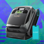 Robô de piscina sem fio AIPER Scuba X1 com sucção poderosa, filtragem dupla e base de carregamento sem fio, limpeza de piso/parede/linha de água, 185 minutos de tempo de execução para piscinas acima e no solo, escuro