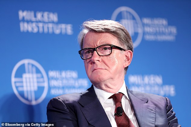 Diz-se que Peter Mandelson, retratado aqui no Milken Institute Asia Summit em Cingapura, em setembro de 2019, fez lobby para que Peter Kyle fosse nomeado secretário de negócios - uma função que lhe foi devidamente atribuída na mudança de setembro passado