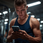 Atleta universitário analisando mensagens abusivas nas redes sociais no smartphone após perda em apostas esportivas. Fanatics lança programa visando abuso online contra atletas por meio de medidas de fiscalização de apostas esportivas