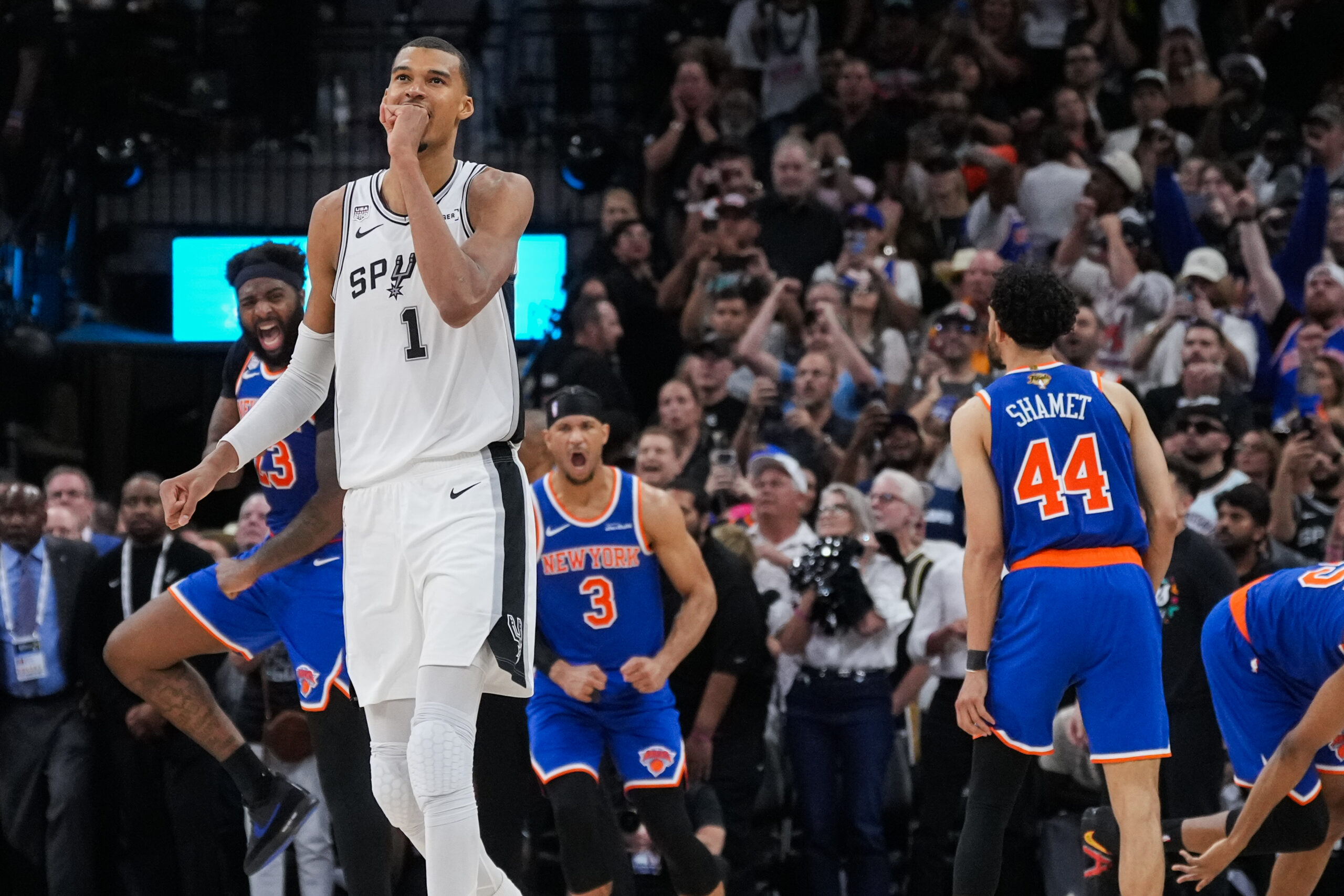 Knicks x Spurs, jogo 2, finais da NBA em Wembanyama