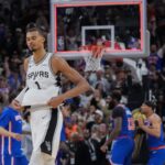 Victor Wembanyama Spurs x Knicks, jogo 2, finais da NBA