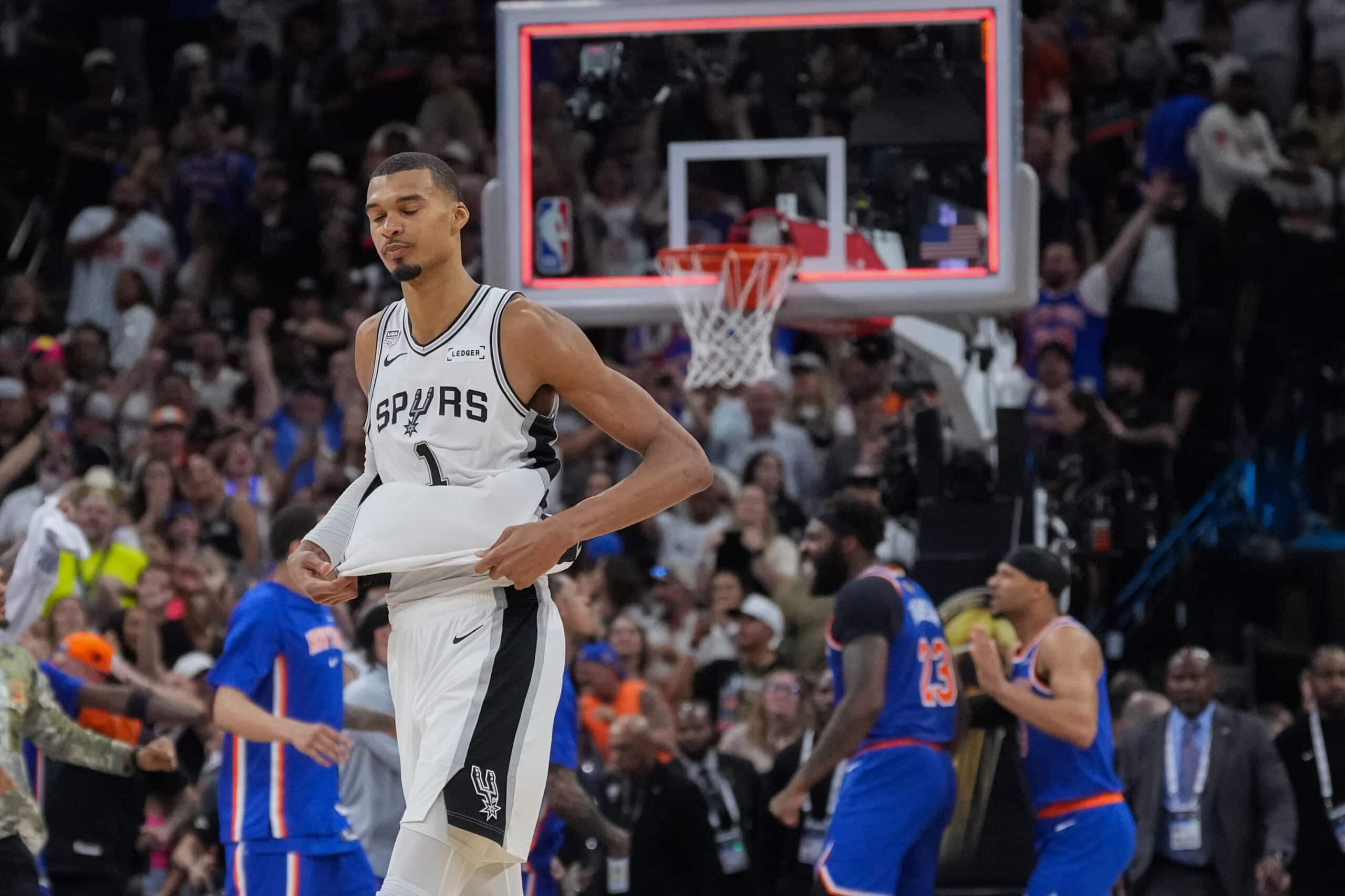Victor Wembanyama Spurs x Knicks, jogo 2, finais da NBA