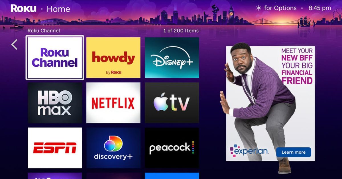Fox está comprando Roku por US$ 22 bilhões para se tornar o terceiro maior player de TV nos EUA | Captura de tela do ano mostrada