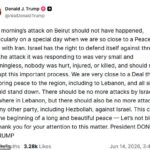 Um frustrado Donald Trump disse que o ataque de Israel a Beirute “não deveria ter acontecido”