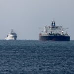 This illustrative image from March 20, 2026 shows a Mozambique-flagged oil tanker