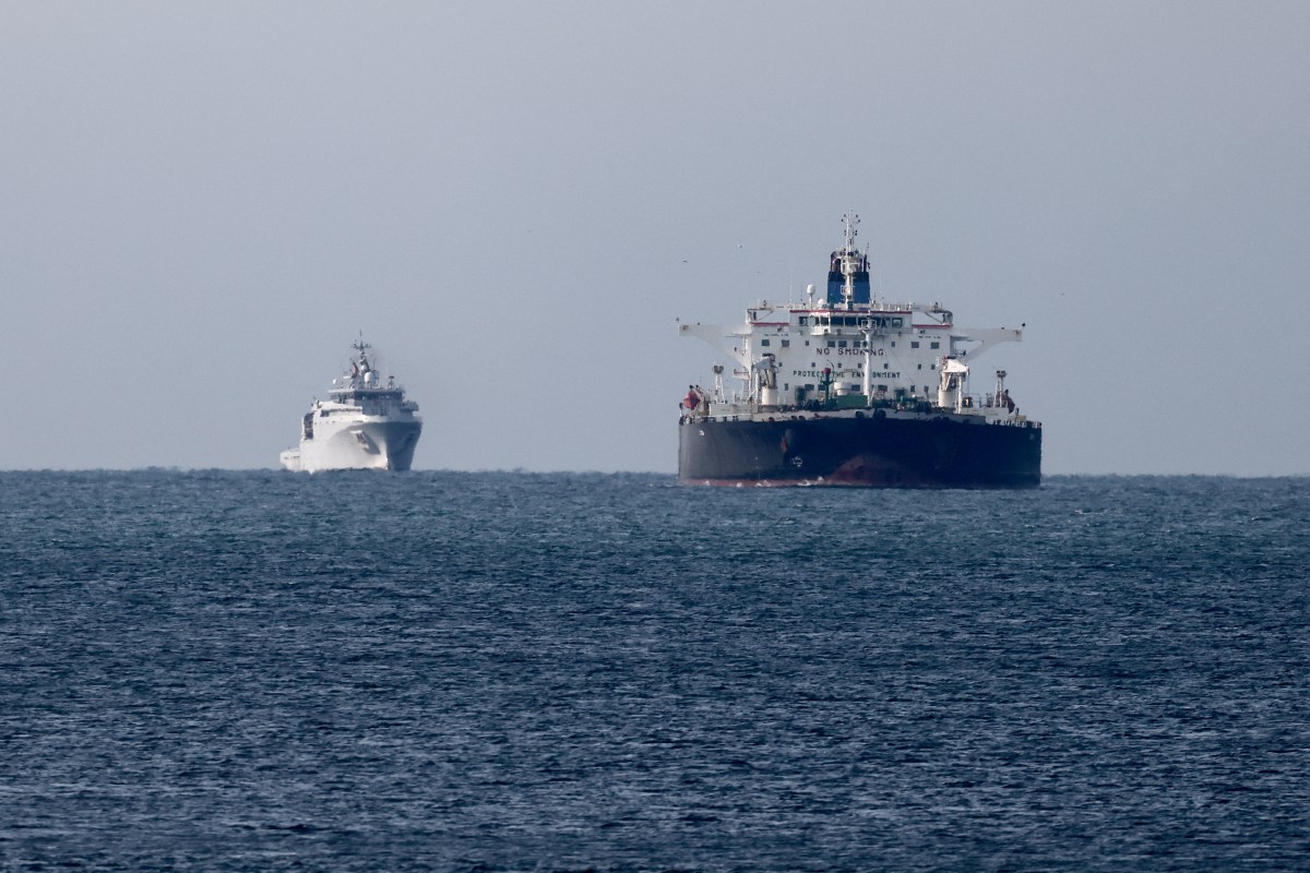 This illustrative image from March 20, 2026 shows a Mozambique-flagged oil tanker