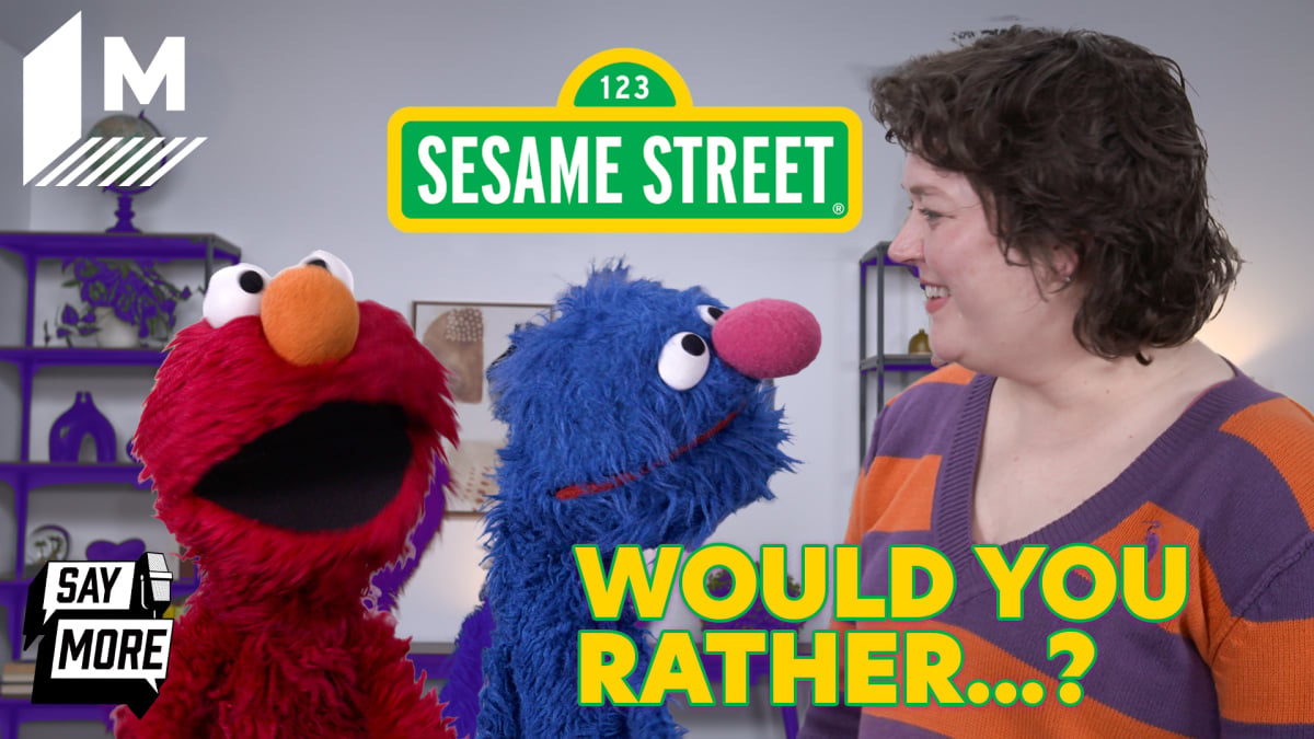 Grover e Elmo da Vila Sésamo juntam-se a Kristy Puchko em Say More