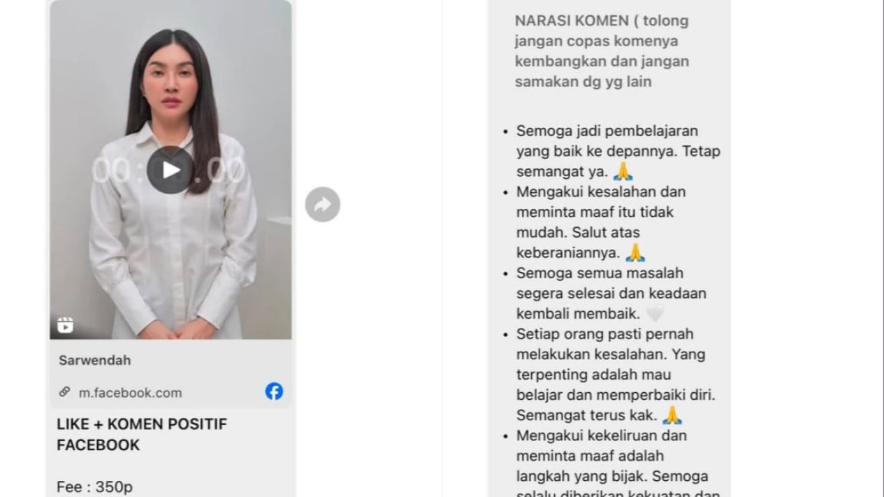 Heboh! Dugaan Buzzer Bayaran di Balik Vídeo Permintaan Maaf Sarwendah