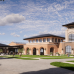 Renderização do American Place Casino em Waukegan, Illinois, mostrando o planejado resort de cassino permanente enquanto as operações temporárias recebem uma extensão em meio a litígios de licenciamento em andamento. Illinois estende as operações do cassino de Bally enquanto o processo de licença de Waukegan continua