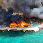 Inferno invade resort de praia na República Dominicana
