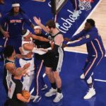 Knicks players intervene in Josh Hart and Luke Kornet scuffle beneath basket in NBA Finals Game 3