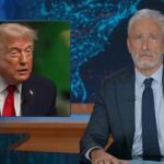 Jon Stewart critica Donald Trump como um 'homem-bebê incrivelmente frágil' por sair da entrevista 'Meet the Press'