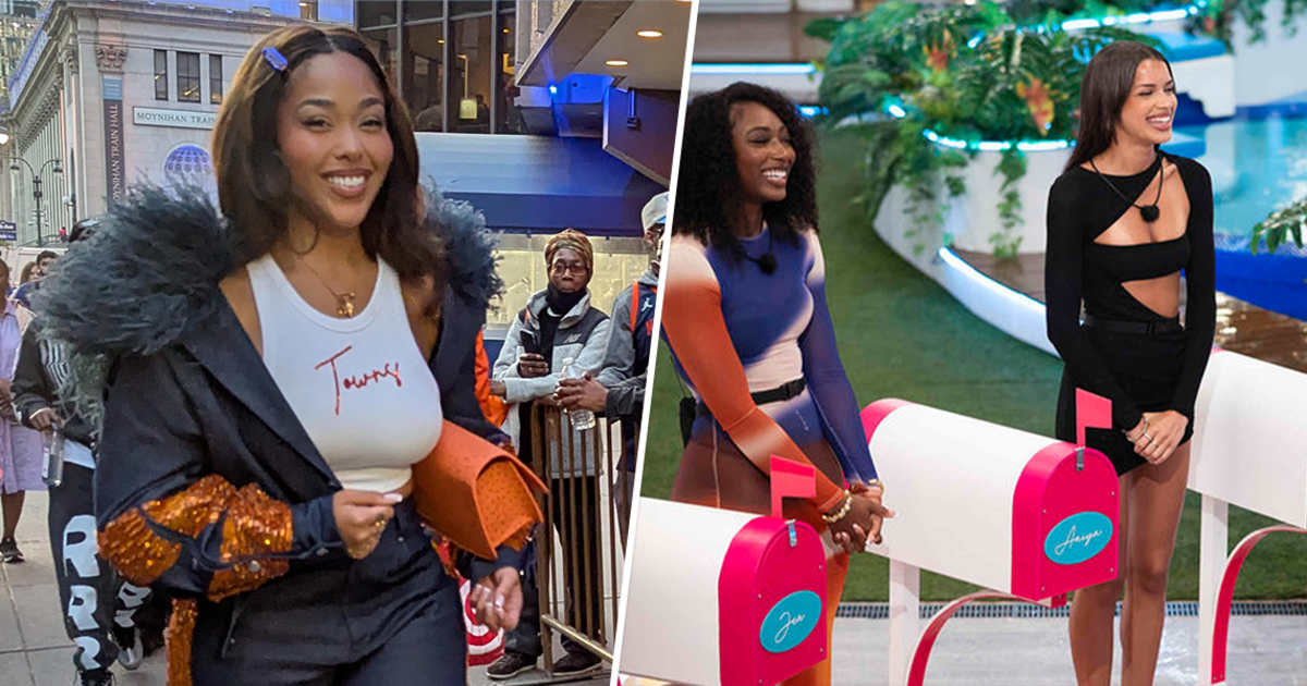 Jordyn Woods reage a uma concorrente de 'Love Island USA' usando seu vestido: 'Mais animado que já estive. Bem -'