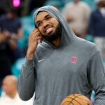 Karl-Anthony Towns #32 of the New York Knicks