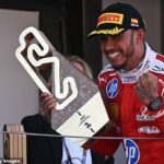 Lewis Hamilton conquistou a primeira vitória de sua carreira na Ferrari no Grande Prêmio Barcelona-Catalunha