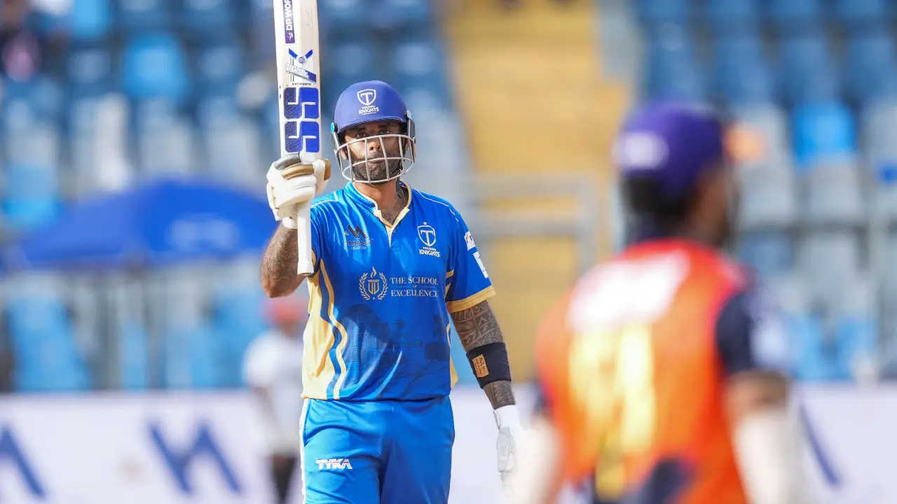 Liga T20 de Mumbai: Suryakumar Yadav leva os Knights à primeira vitória da temporada