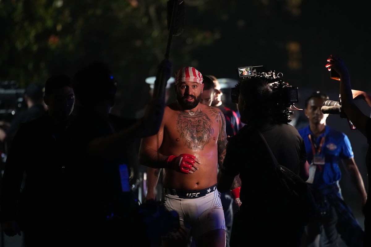 Josh Hokit after defeating Derrick Lewis in a heavyweight bout during UFC Freedom 250 on the South Lawn of the White House on June 14, 2026 in Washington, DC.