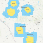 Screenshot of Texas Parks and Wildlife map shows the infected Screwworm zones in Texas.