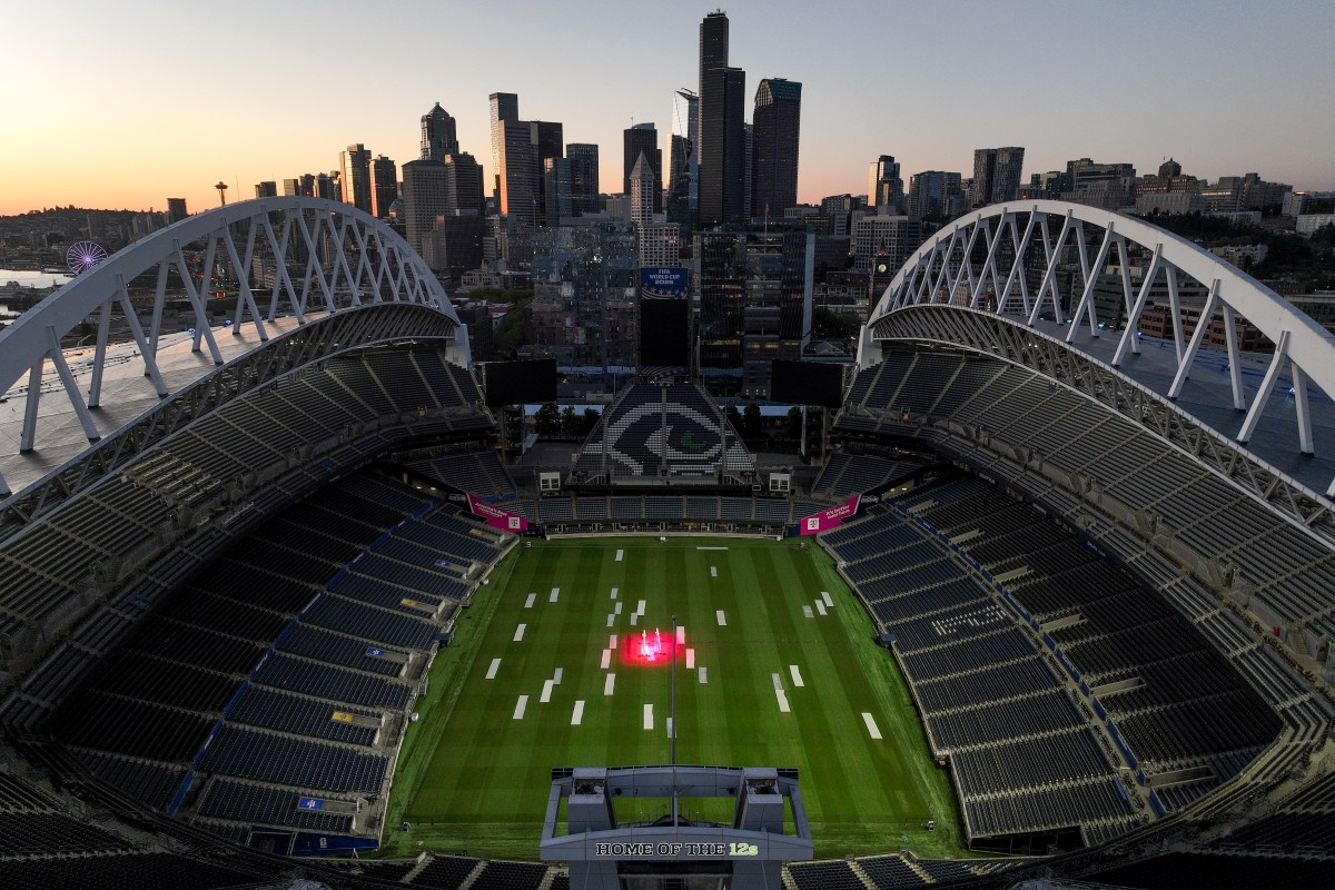Lumen Field, temporarily renamed Seattle Stadium for the 2026 FIFA World Cup. The stadium will host six matches during the World Cup.