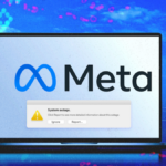 Capturas de tela de vários aplicativos Meta com interrupções