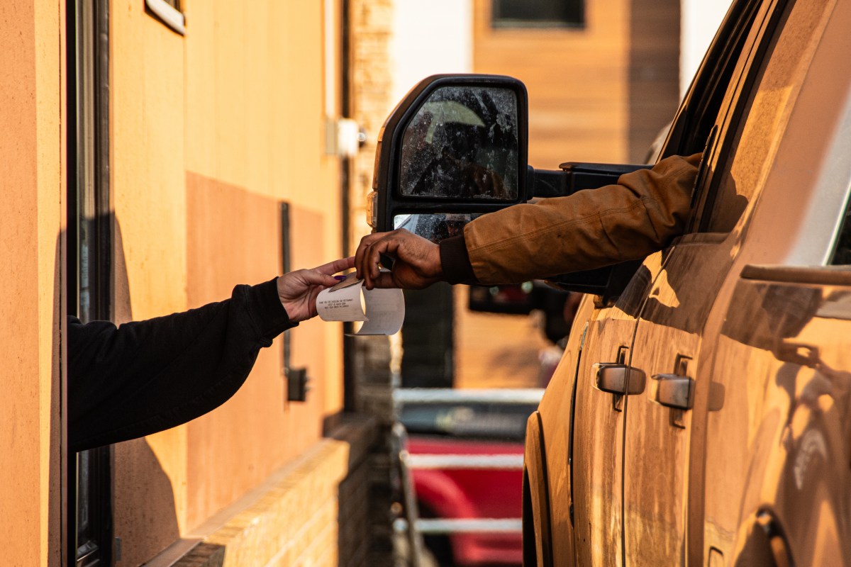 A stock image of a customer in a drive-thru lane. Millions of people in Indiana were asked to avoid drive-thru lanes on Thursday during an air quality alert.