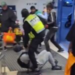 Uma briga começou dentro de um Lidl em Finsbury Park depois que um grupo de homens supostamente saiu de uma loja