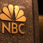 Logo of NBC in New York City on April 20, 2025.