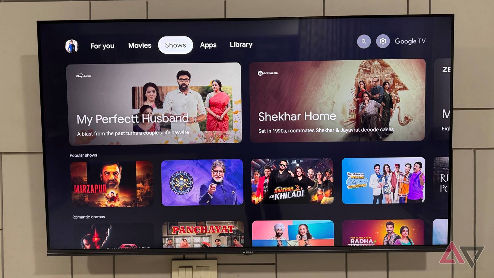 Configurações do Google TV Gêmeos