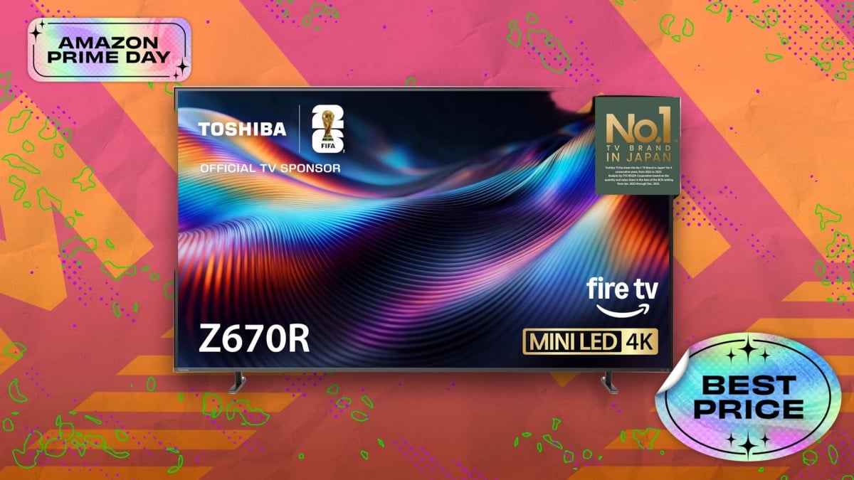 O Prime Day começou com grandes negócios de TV – compre a TV Mini-LED Toshiba série Z670R de 85 polegadas com desconto de US$ 500