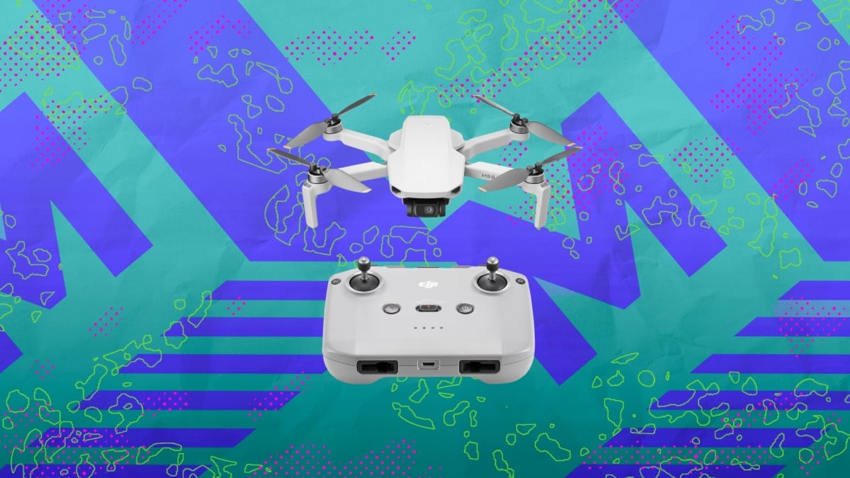 Drone com câmera gimbal de 3 eixos DJI Mini 4K (menos de 249 gramas)