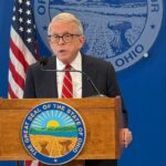 Ohio Governor Mike DeWine speaks at a news conference on Tuesday, June 16, 2026, in Columbus, Ohio. (AP Photo/Patrick Aftoora-Orsagos)