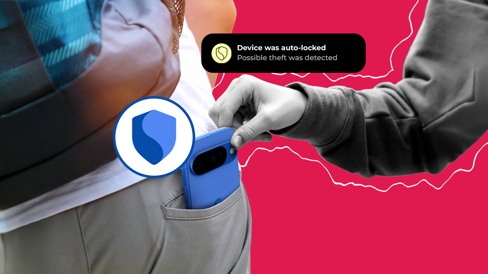 A tela de bloqueio de um Google Pixel 9 Pro mostrando o Fingerpring ID para desbloquear o telefone