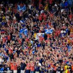 Os torcedores da Escócia comemoraram muito após derrotar o Haiti por 1 a 0 no retorno à Copa do Mundo da FIFA