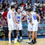 Roger Pogoy e TNT Tropang 5G durante o jogo 7 das finais da PBA Commissioner's Cup de 2026 contra Barangay Ginebra Gin Kings.