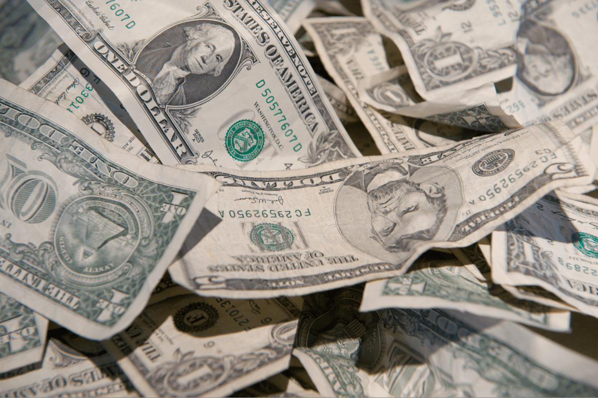Stock image of U.S. currency.