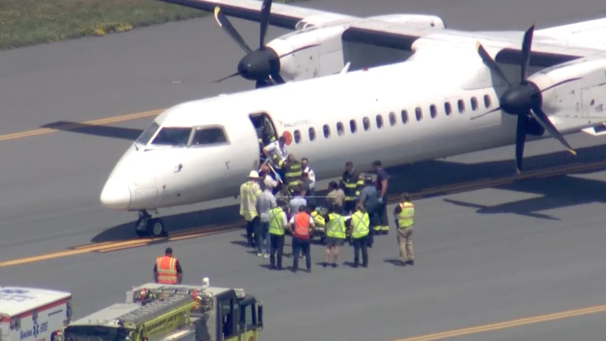 WCVB - FOTO: Um voo foi desviado para Boston após o piloto ter uma convulsão, 24 de junho de 2026.