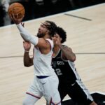 Pontuações da NBA hoje: San Antonio Spurs x New York Knicks, jogo 1 das finais da NBA de 2026 Karl-Anthony Towns Victor Wembanyama 105-95