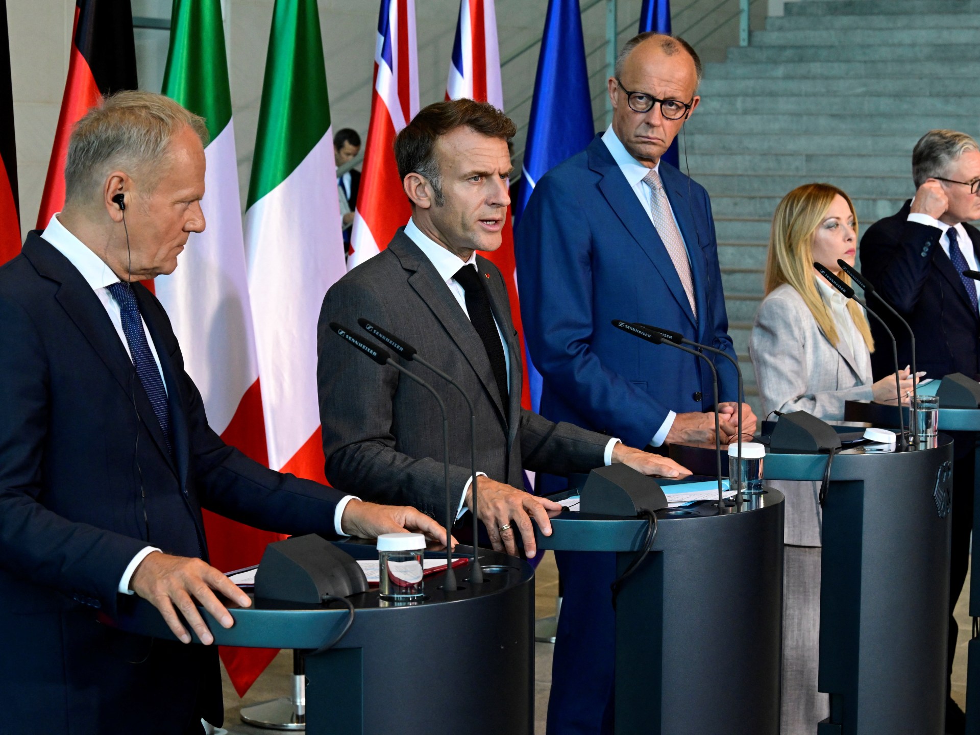 Principais líderes europeus prometem apoio “forte” à Ucrânia antes da cimeira da NATO