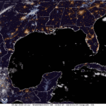 O satélite NOAA GOES mostra a poeira do Saara cruzando a fronteira do Texas em 29 de junho de 2026.
