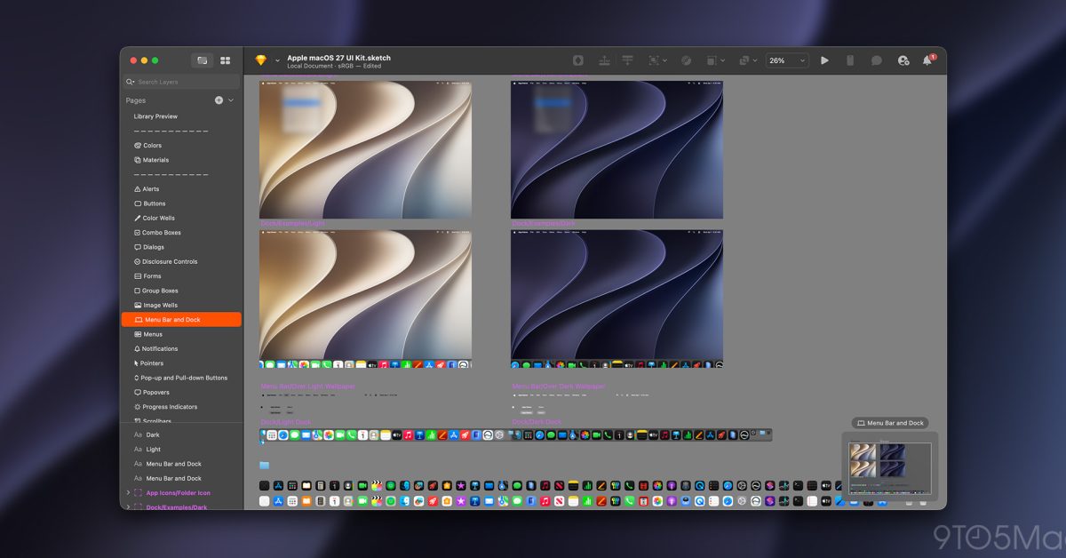 Recursos de design para iOS 27, iPadOS 27 e macOS 27 Golden Gate agora disponíveis
