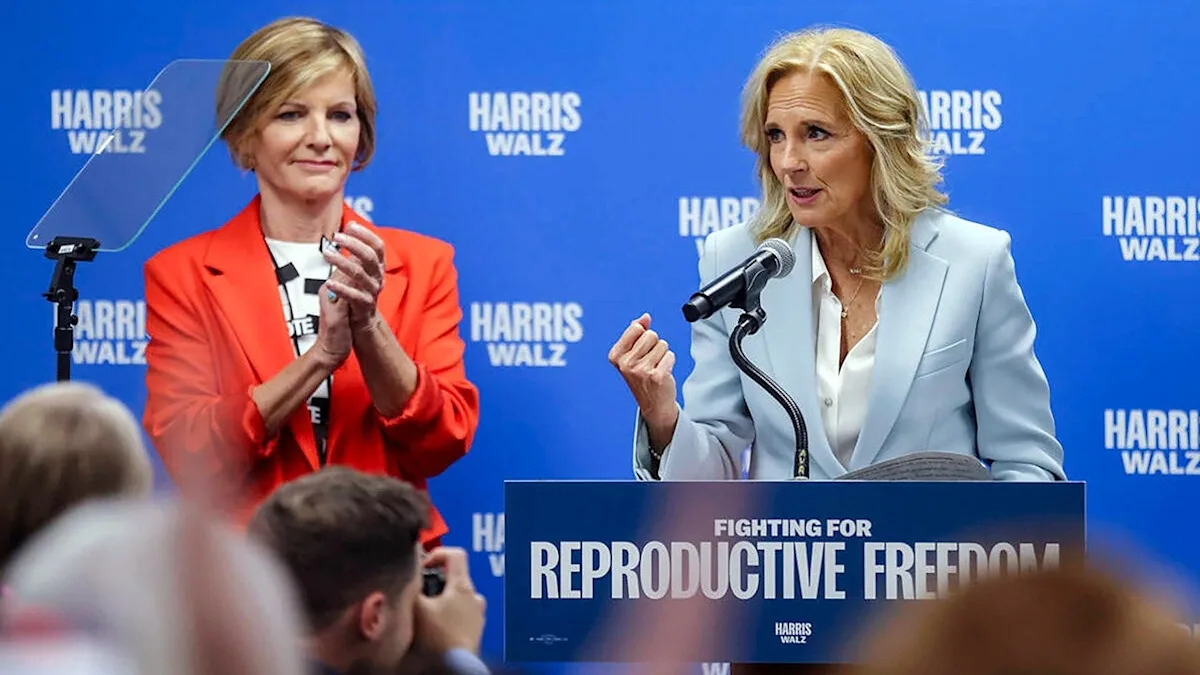 Susie Lee e a ex-primeira-dama Jill Biden